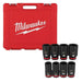 Milwaukee 8 Piece Shockwave Impact Duty 3/4" Drive Metric Deep 6 Point Socket Set 49-66-7020