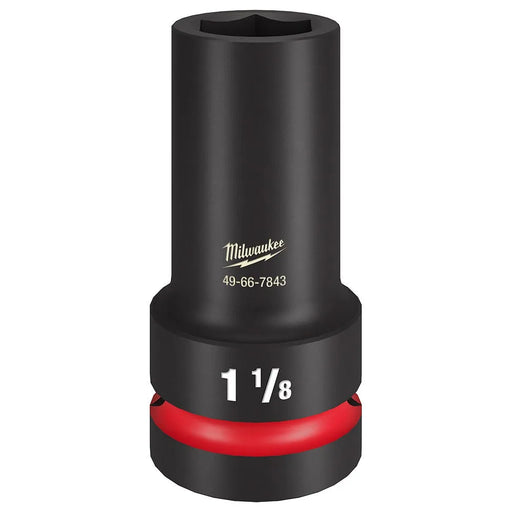 Milwaukee SHOCKWAVE Impact Duty 1" Drive 1-1/8" Thin Wall Extra Deep 6 Point Socket 49-66-7843