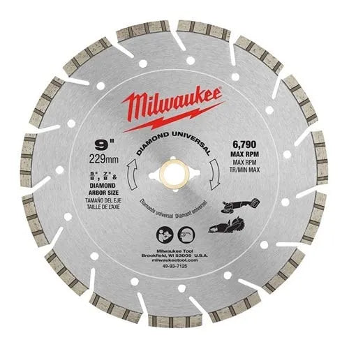 Milwaukee 9" Diamond Universal Segmented Blade 49-93-7125