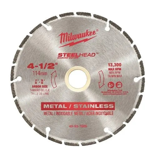 Milwaukee 4-1/2" STEELHEAD Diamond Cut-Off Blade 49-93-7805