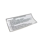 Operating Instructions Decal For Aerators, 523307
