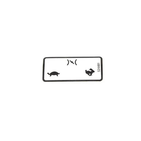 Throttle Control Decal For Sod Cutters, 524481
