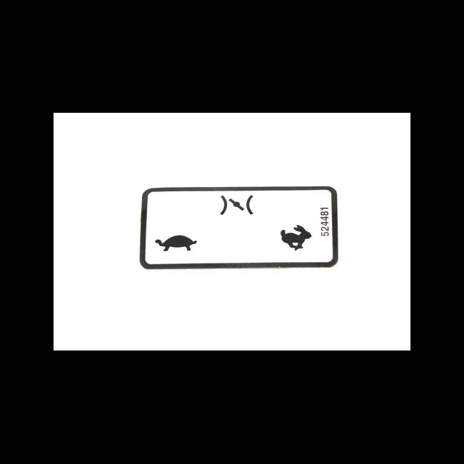 Throttle Control Decal For Sod Cutters, 524481