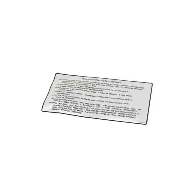 Bobcat 524568 Service Decal For Overseeders