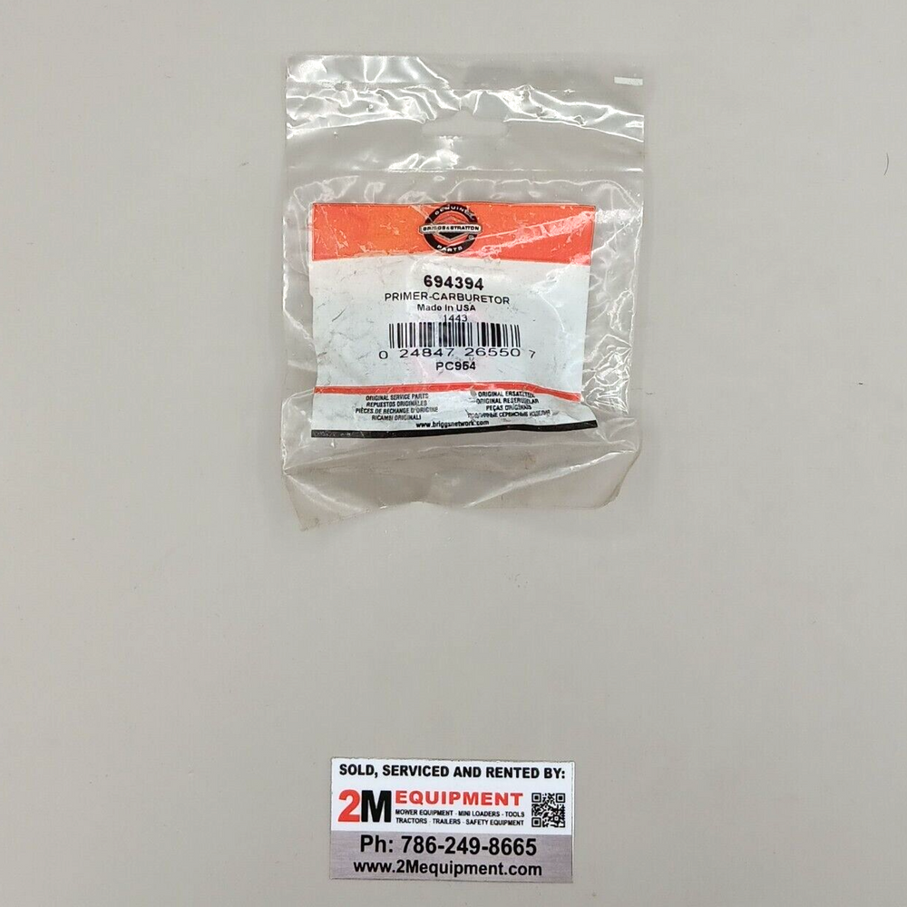 Briggs and Stratton 694394 PRIMER-CARBURETOR