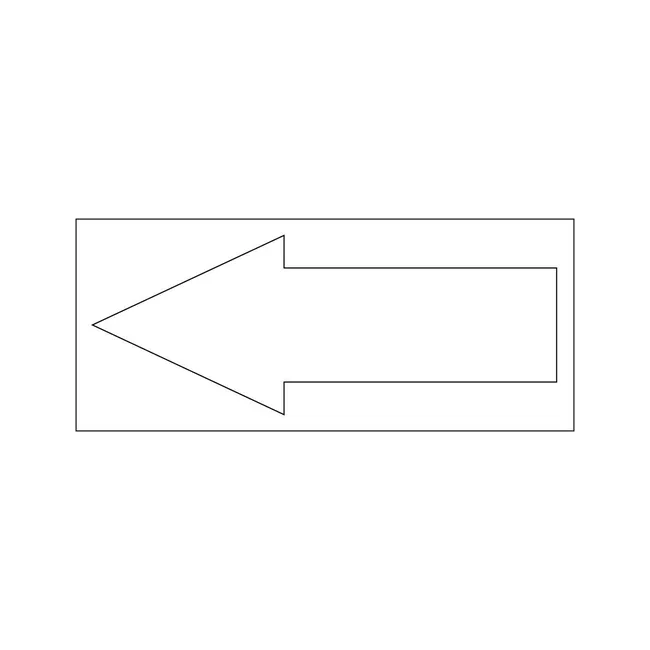 Bobcat 6533899 White Arrow Decal