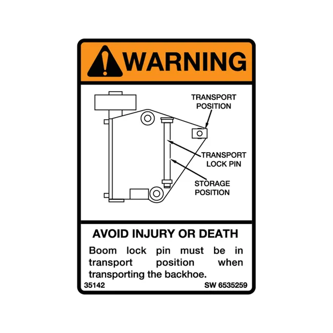 Bobcat 6535259 Transport Decal for Backhoe, 6535259