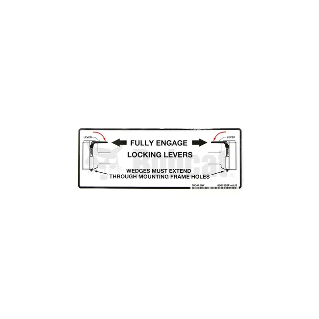 Bobcat 6561383 Bob-Tach Operation Decal