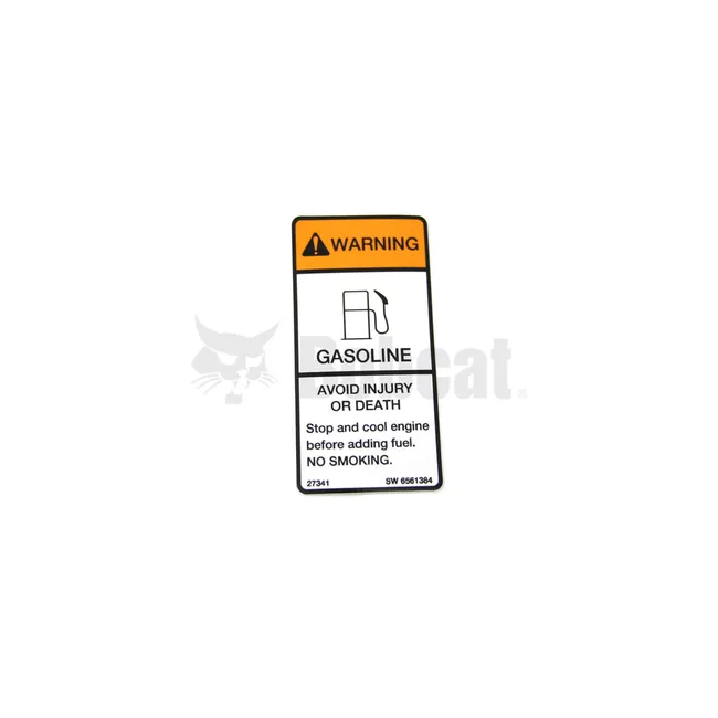 Bobcat 6561384 Gasoline Warning Decal