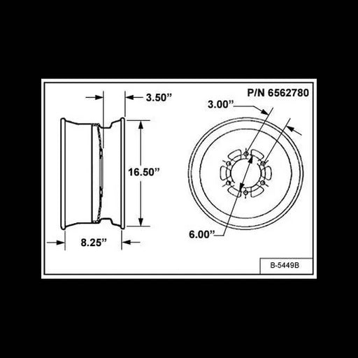 16.5 x 8.25 Wheel Rim for Loaders, 6562780