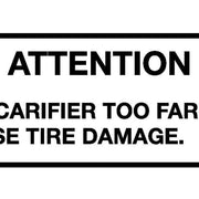 Bobcat 6564207 Warning Decal For Attachments And Loaders