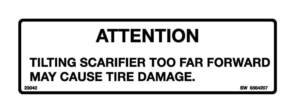 Bobcat 6564207 Warning Decal For Attachments And Loaders