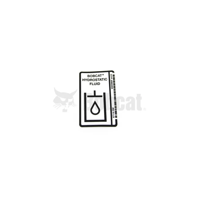 Bobcat 6565990 Hydraulic Oil Decal