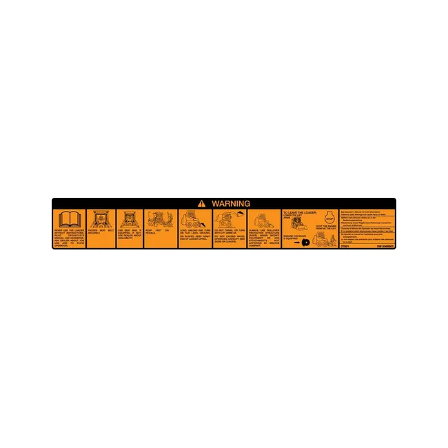Bobcat 6568905 Warning Decal