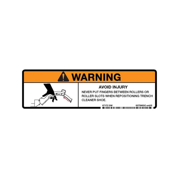Bobcat 6575965 Warning Decal