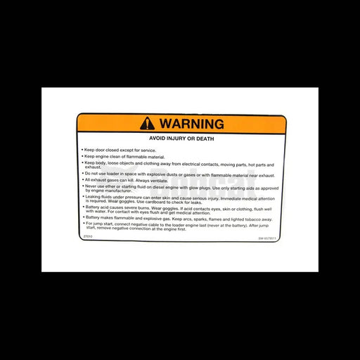 Warning Decal, 6579511