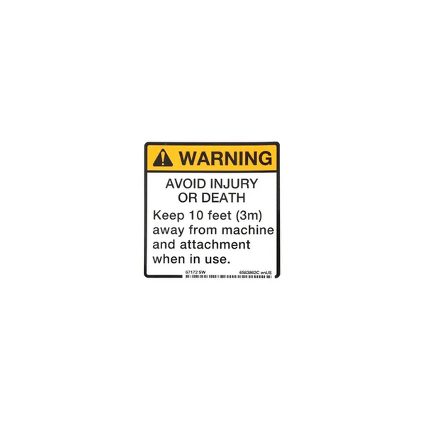 Bobcat 6583862 Decal Warning