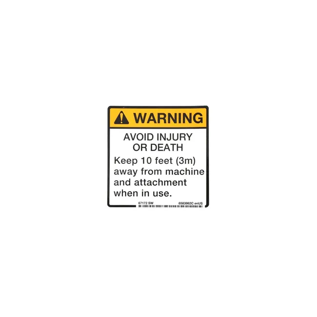 Bobcat 6583862 Decal Warning