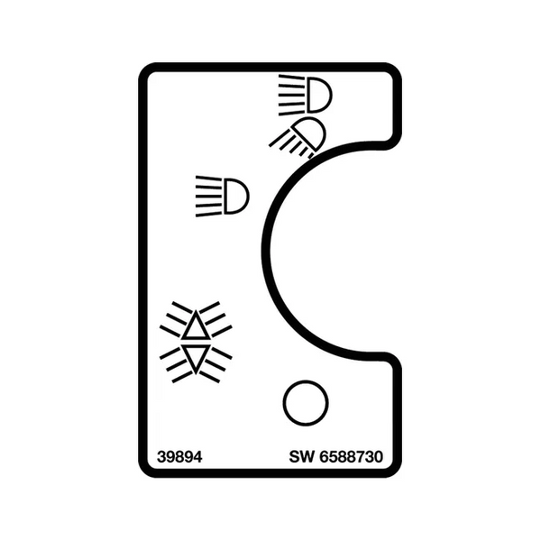 Bobcat 6588730 Light Switch Decal