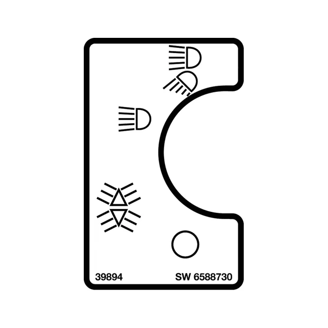 Bobcat 6588730 Light Switch Decal