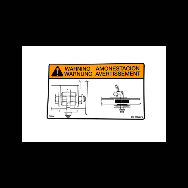 Warning Decal for Skid Steer Loaders, 6592879