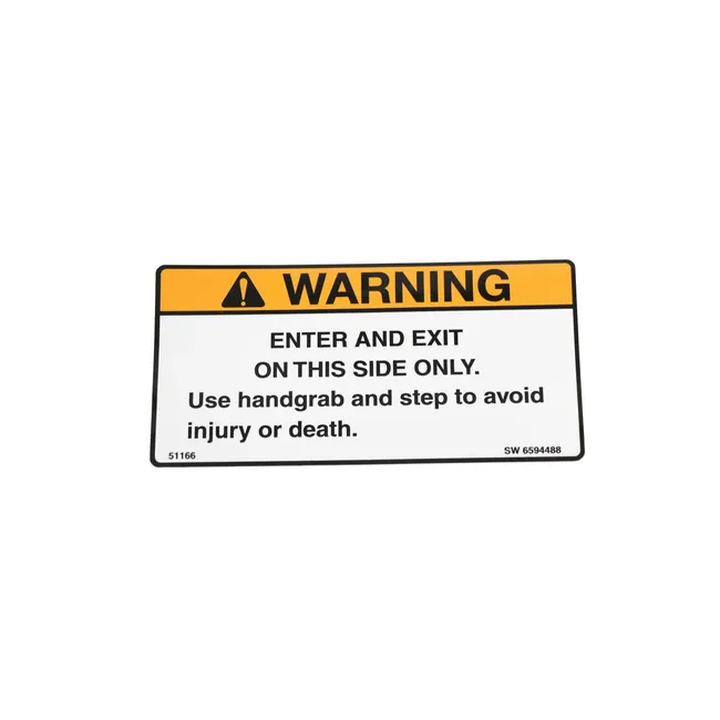Bobcat 6594488 Decal Warning