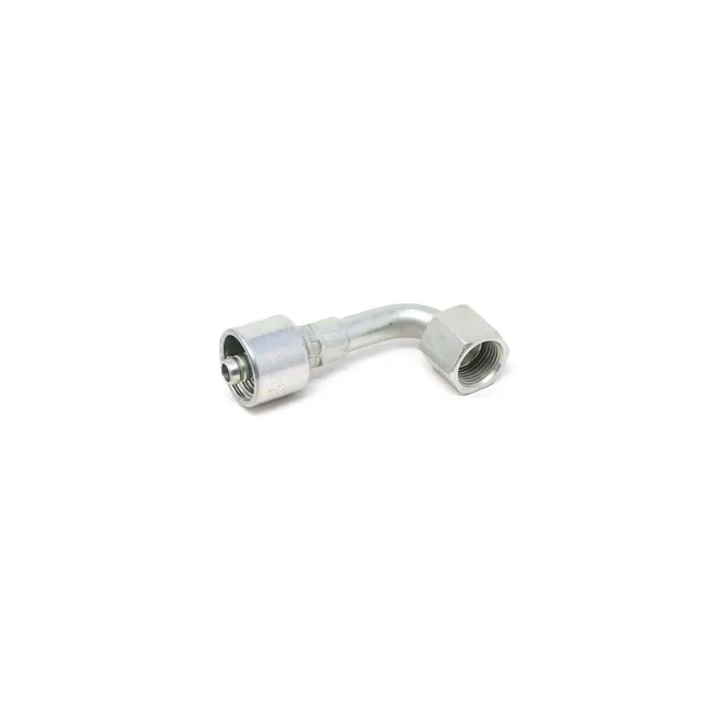 Bobcat 6683724 Female Coupler JIC 37 Degree Flare Swivel 90 Degree Bent Tube For Skid Steer Loaders