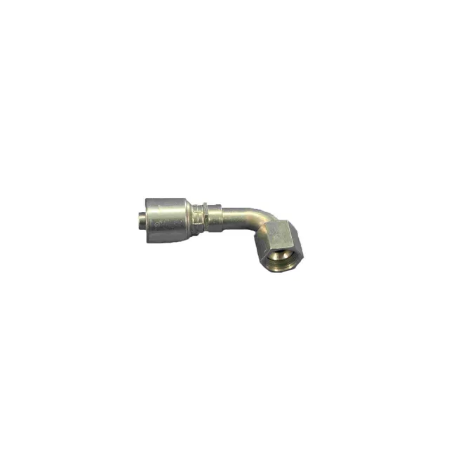 Bobcat 6683736 Female Coupler JIC 37 Degree Flare Swivel 90 Degree Bent Tube