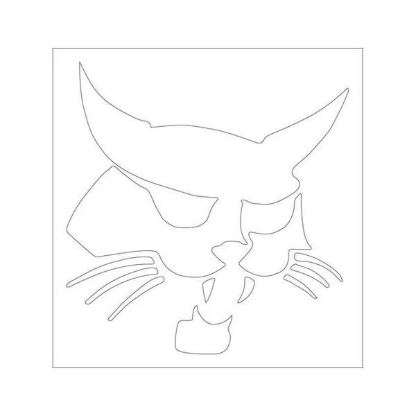DECAL, LOGO BOBCAT HEAD