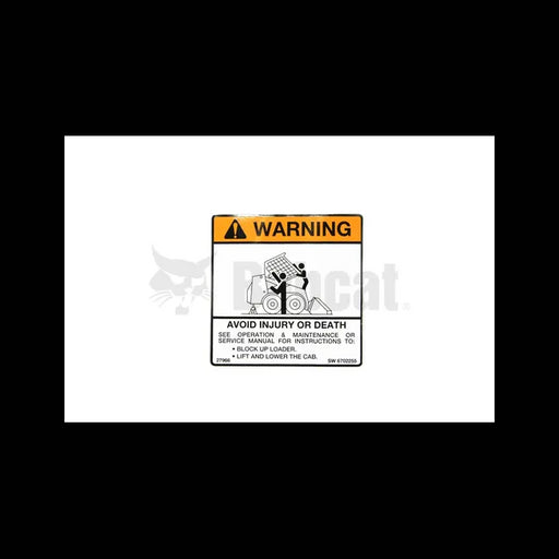 Warning Decal, 6702255