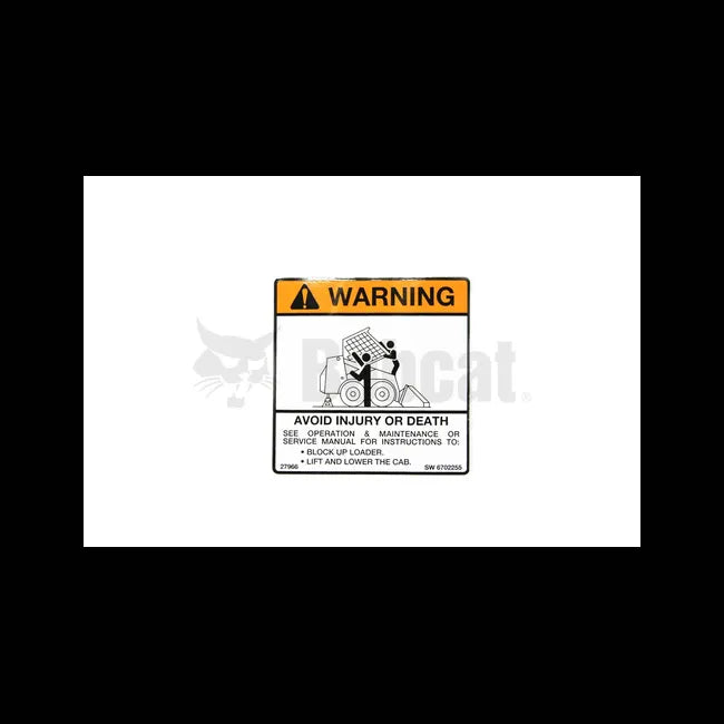 Warning Decal, 6702255