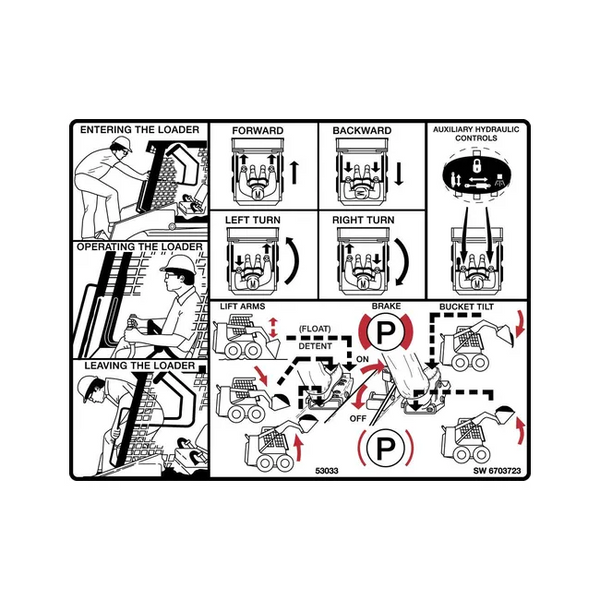 Bobcat 6703723 Operation Decal
