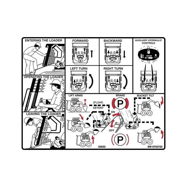 Bobcat 6703723 Operation Decal