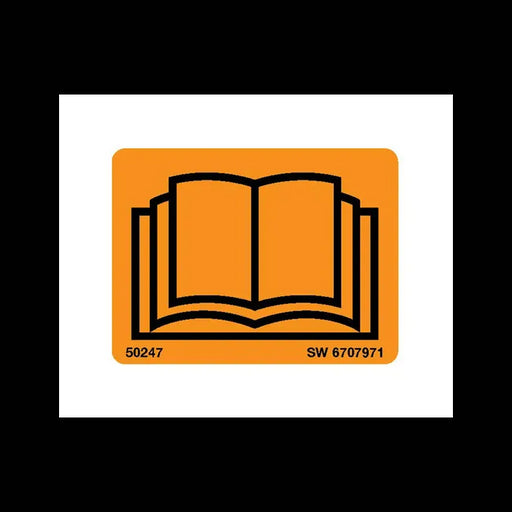 Operator Manual Decal for Excavators and Loaders, 6707971