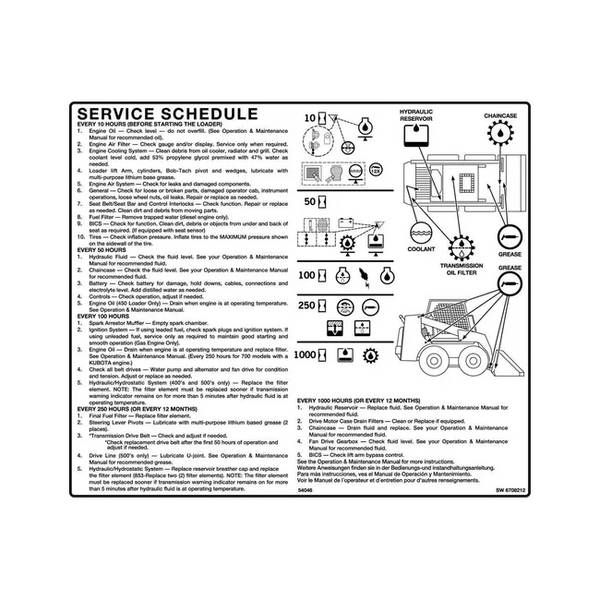 Bobcat 6708212 Decal For Skid Steer Loaders