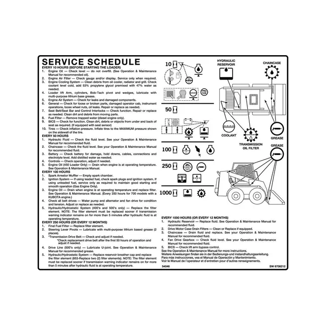 Decal for Skid Steer Loaders, 6708212