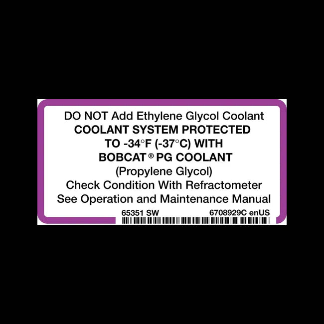 Coolant Decal, 6708929