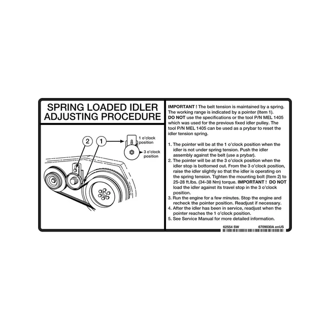 Idler Decal, 6709030