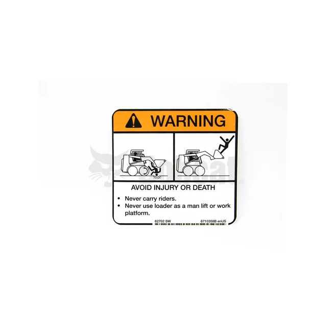 Bobcat 6710358 Warning Decal