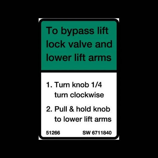 Instruction Decal, 6711840