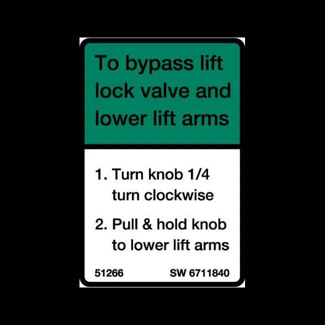 Instruction Decal, 6711840