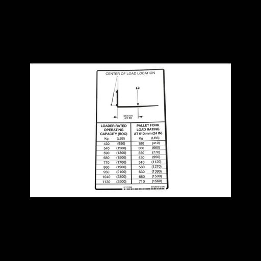 Ratings 610Mm Decal, 6712931