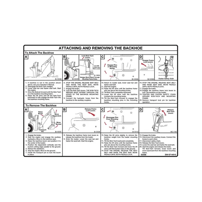 Bobcat 6714915 Mounting Decal