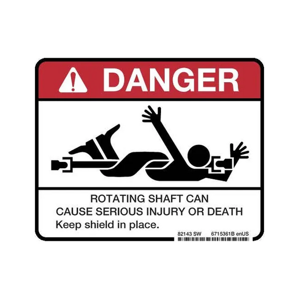 Bobcat 6715361 Danger Decal