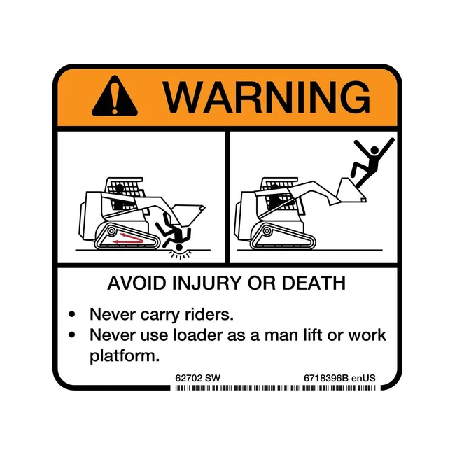 Bobcat 6718396 Warning Decal