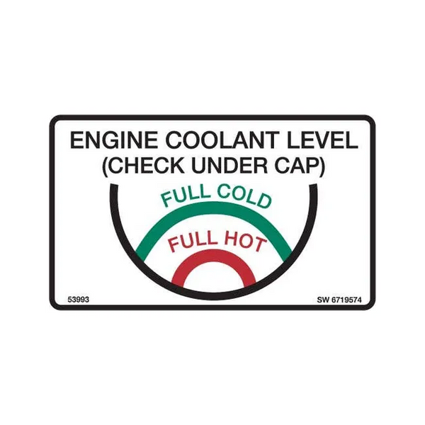 Bobcat 6719574 Coolant Level Decal