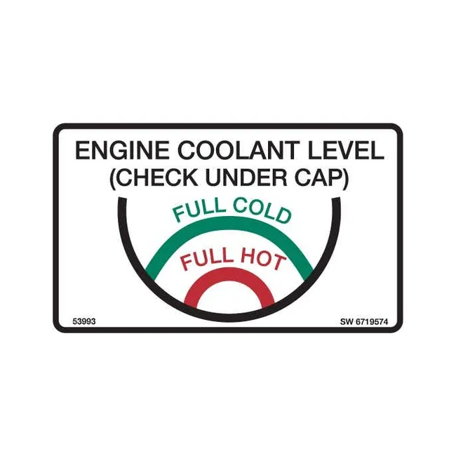 Bobcat 6719574 Coolant Level Decal