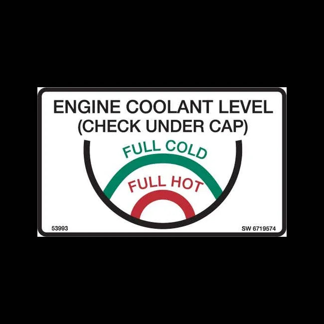 Coolant Level Decal, 6719574