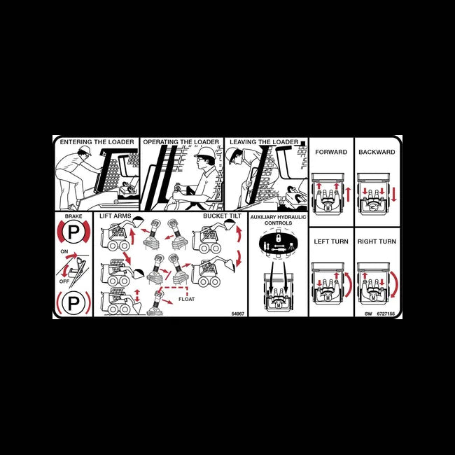 Operation Instructions Decal for Loaders, 6727155
