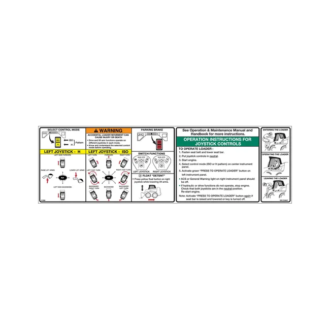 Bobcat 6734647 Operation Decal